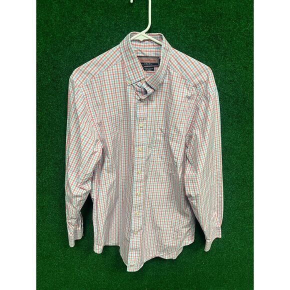 Vineyard Vines Shirt Medium Striped Shep & Ian Shirt Button Down Cotton - Picture 1 of 5